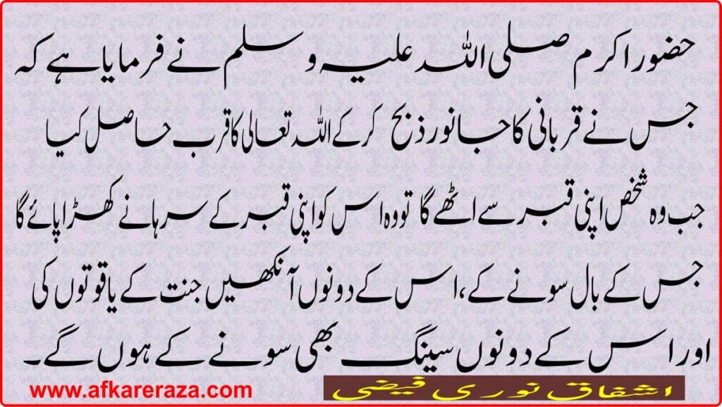 قربانی و ذی الحجہ کے فضائل و برکات