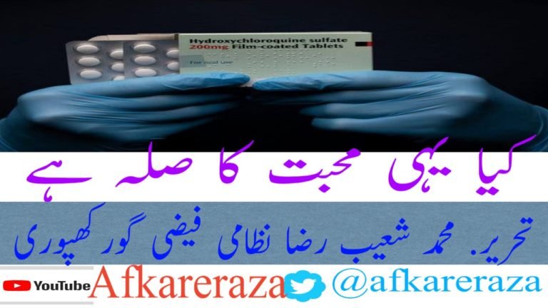 کیا یہی محبت کا صلہ ہے