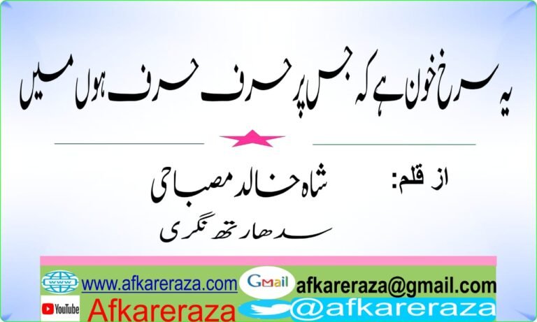 یہ سرخ خون ہے کہ جس پر حرف حرف ہوں میں