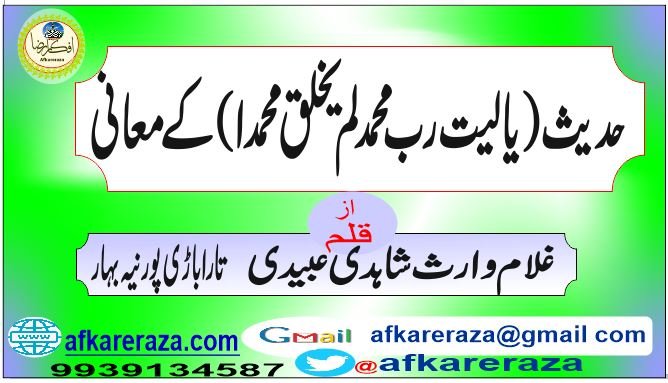 حدیث یا لیت رب محمد لم یخلق محمدا کے معانی