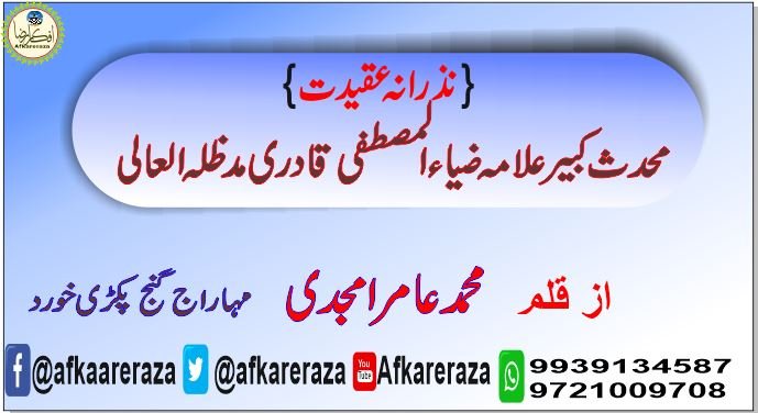 نذرانہ عقیدت محدث کبیر علامہ ضیاء المصطفیٰ