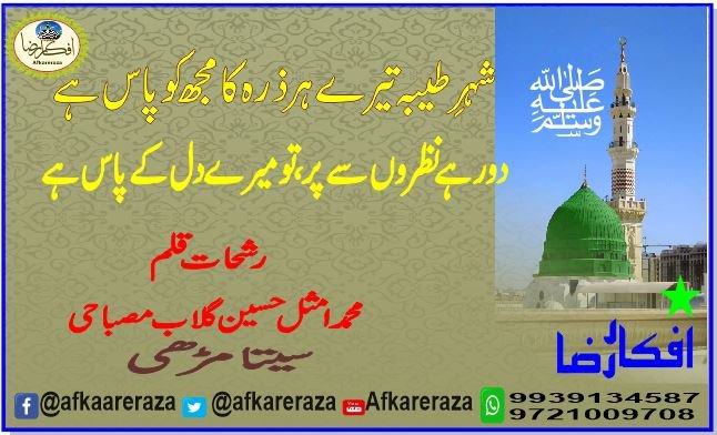 شہر طیبہ تیرے ہر ذرہ کا مجھ کو پاس ہے